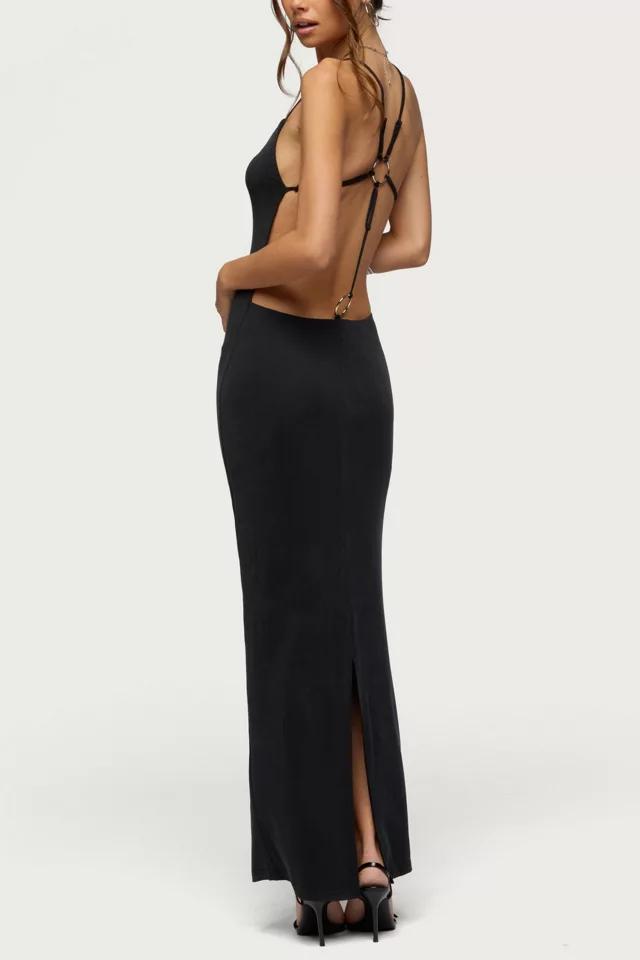 Edikted Zhuri Ring Backless Maxi Dress by EDIKTED