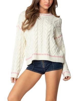Eleni Cable Knit Sweater by EDIKTED