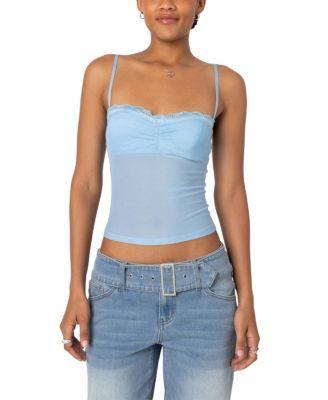 Elina Sheer Mesh Bra Top by EDIKTED