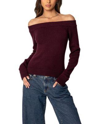 Elona Off Shoulder Knit Top by EDIKTED