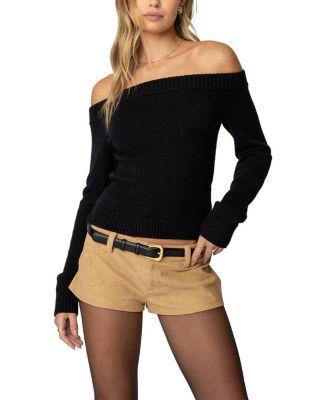 Elona Off Shoulder Knit Top by EDIKTED