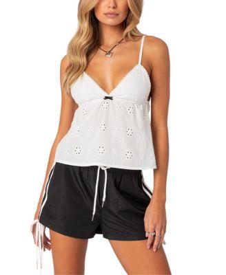 Emilie Eyelet Tank Top by EDIKTED