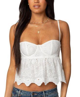 Emme Eyelet Corset Top by EDIKTED