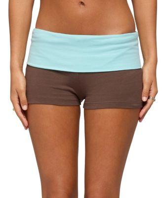 Emmey Contrast Foldover Shorts by EDIKTED