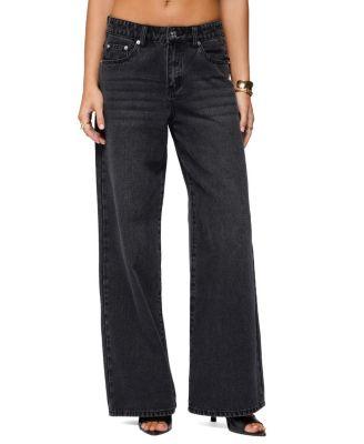 Ery Wide Leg Mid Rise Jeans by EDIKTED
