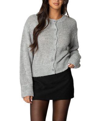 Freida Fuzzy Knit Cardigan by EDIKTED