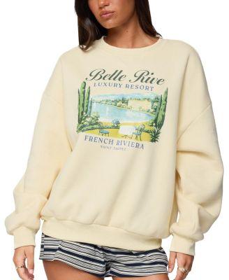 French Riviera Oversized Sweatshirt by EDIKTED