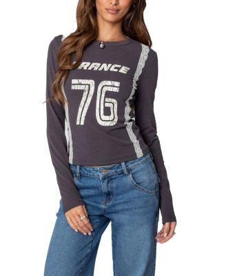 Frenchy Long Sleeve T-Shirt by EDIKTED