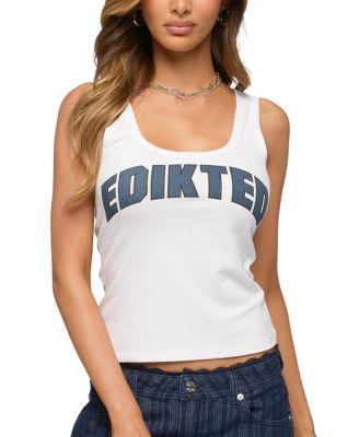 Girly Ribbed Tank Top by EDIKTED