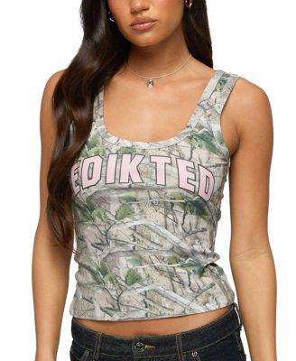 Girly Ribbed Tank Top by EDIKTED