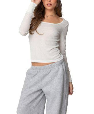 Hailey Scoop Neck Top by EDIKTED