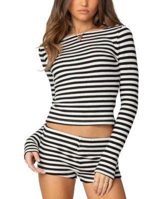 Hali Striped Knit Top by EDIKTED