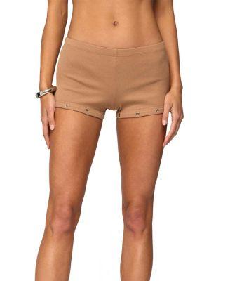 Hasel Grommet Ribbed Shorts by EDIKTED
