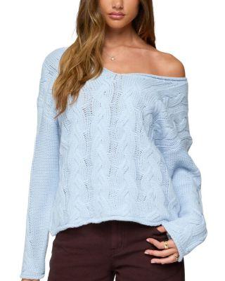 Inga Oversized Cable Knit Sweater by EDIKTED
