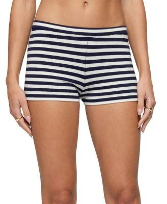 Irena Striped Knit Shorts by EDIKTED