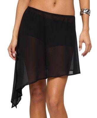 Irenah Asymmetric Sheer Chiffon Midi Skirt by EDIKTED