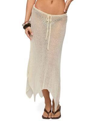 Isla Handkerchief Sheer Knit Midi Skirt by EDIKTED Isla Handkerchief Sheer Knit Midi Skirt by EDIKTED