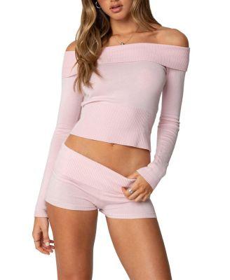 Jamie Fold Over Knit Top by EDIKTED
