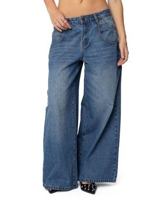 Jayden Low Rise Jeans Medium Rinse Wash by EDIKTED