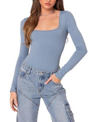 Joanna Square Neck Bodysuit by EDIKTED