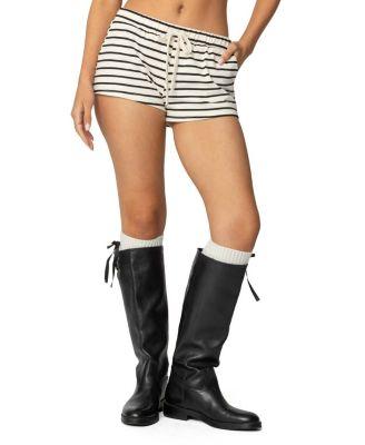 Jordyn Striped Drawstring Shorts by EDIKTED