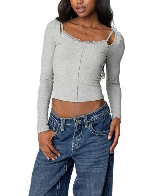 Josi Layered Ribbed Top by EDIKTED