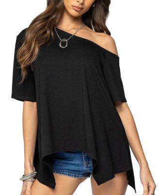 Josy Off Shoulder Handkerchief Top by EDIKTED
