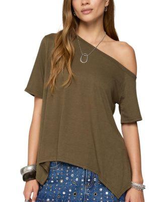 Josy Off Shoulder Handkerchief Top by EDIKTED