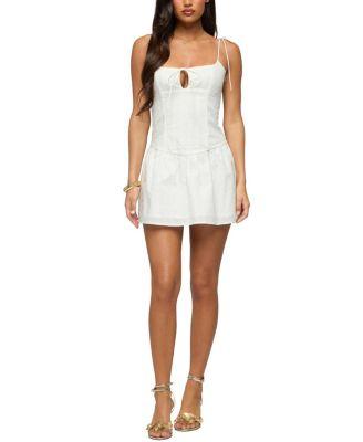 Kaira Eyelet Boned Mini Dress by EDIKTED