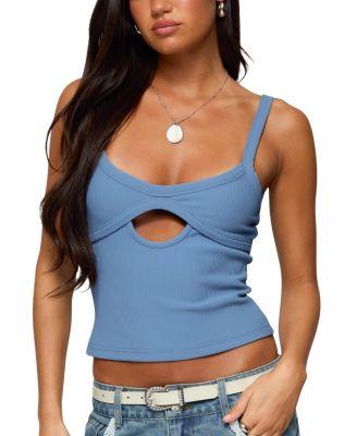 Karin Cut Out Ribbed Tank Top by EDIKTED