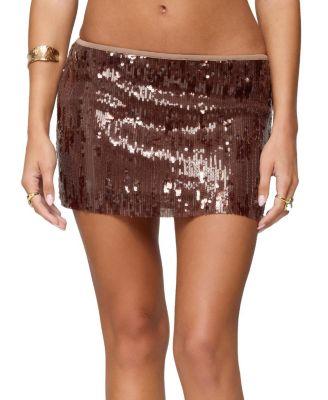 Kaylee Sequin Mini Skirt by EDIKTED