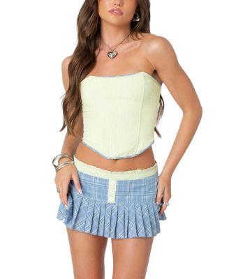 Kayleigh Contrast Pinstripe Corset by EDIKTED