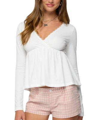 Kenzie Long Sleeve Babydoll Top by EDIKTED