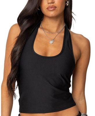 Kiana Ribbed Halter Top by EDIKTED