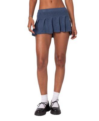 Kiera Pleated Knit Mini Skirt by EDIKTED