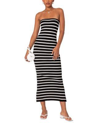 Knit Back Slitted Maxi Dress by EDIKTED
