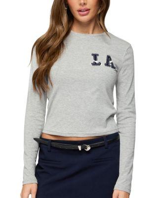 La Girl Long Sleeve T Shirt by EDIKTED