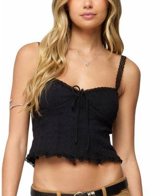 Lacey Knit Tank Top by EDIKTED
