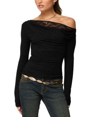 Layered Lacey Off Shoulder Top by EDIKTED