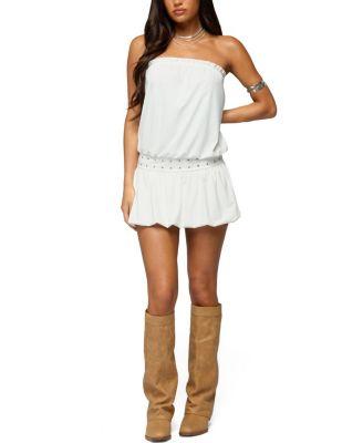 Layton Studded Strapless Bubble Mini Dress by EDIKTED