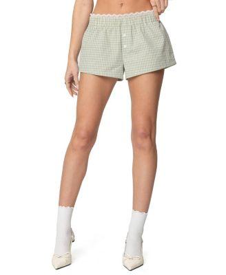 Lenorah Gingham Boxer Shorts by EDIKTED