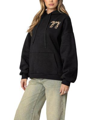 Leopard 77 Oversized Hoodie by EDIKTED