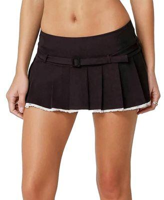 Lesly Pleated Mini Skort by EDIKTED