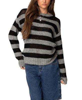 Light Knit Striped Sweater by EDIKTED