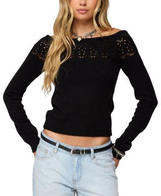 Lillis Boat Neck Knit Top by EDIKTED