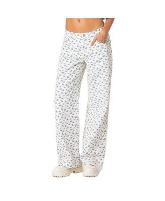 Lilyana printed low rise jeans by EDIKTED