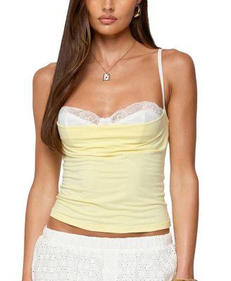 Linnea Layered Contrast Lacey Bra Top by EDIKTED