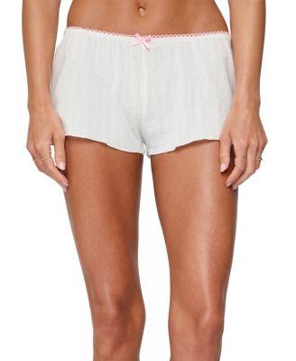 Linny Contrast Pointelle Shorts by EDIKTED