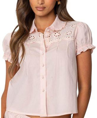 Lona Tailored Button Up Shirt by EDIKTED