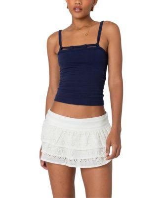 Looped Neckline Tank Top by EDIKTED